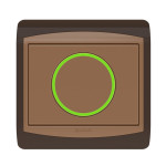 BOUTON POUSSOIR LAP GALAXY MARRON 10215MR