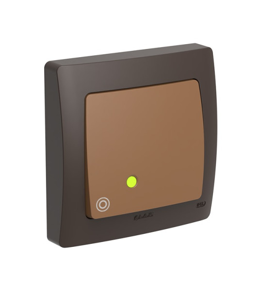 BOUTON POUSSOIR LAP AQUA-ENCASTRE MARRON ETANCHE 10428MR